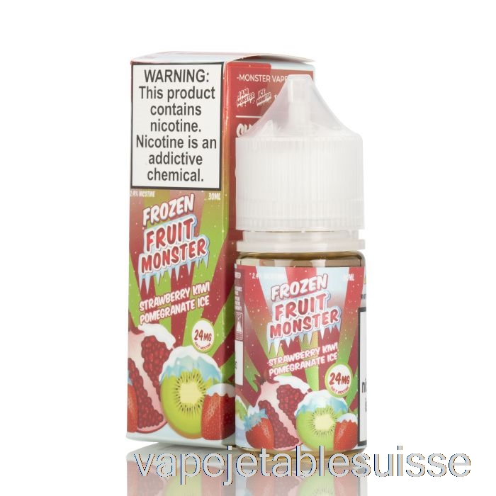 Vape Suisse Glace Fraise Kiwi Grenade - Sels Monstres Aux Fruits Surgelés - 30ml 24mg